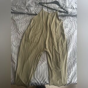 HALARA Khaki Jumpsuit with Pockets